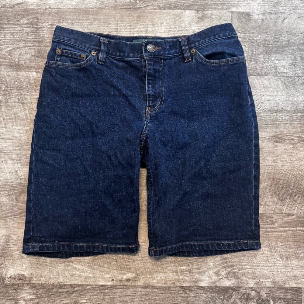 LRL Lauren Jeans Co Ralph Lauren Classic Bermuda Denim Shorts Womens Sz. 6